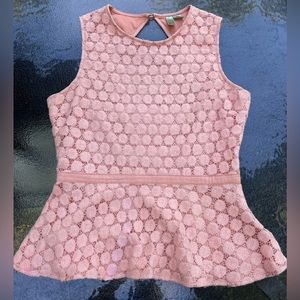 Forever 21 peach pink peplum shirt size M